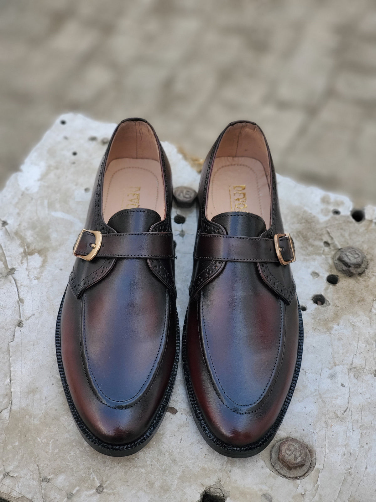 5005-Maroon Analine Premium Formal leather loafers