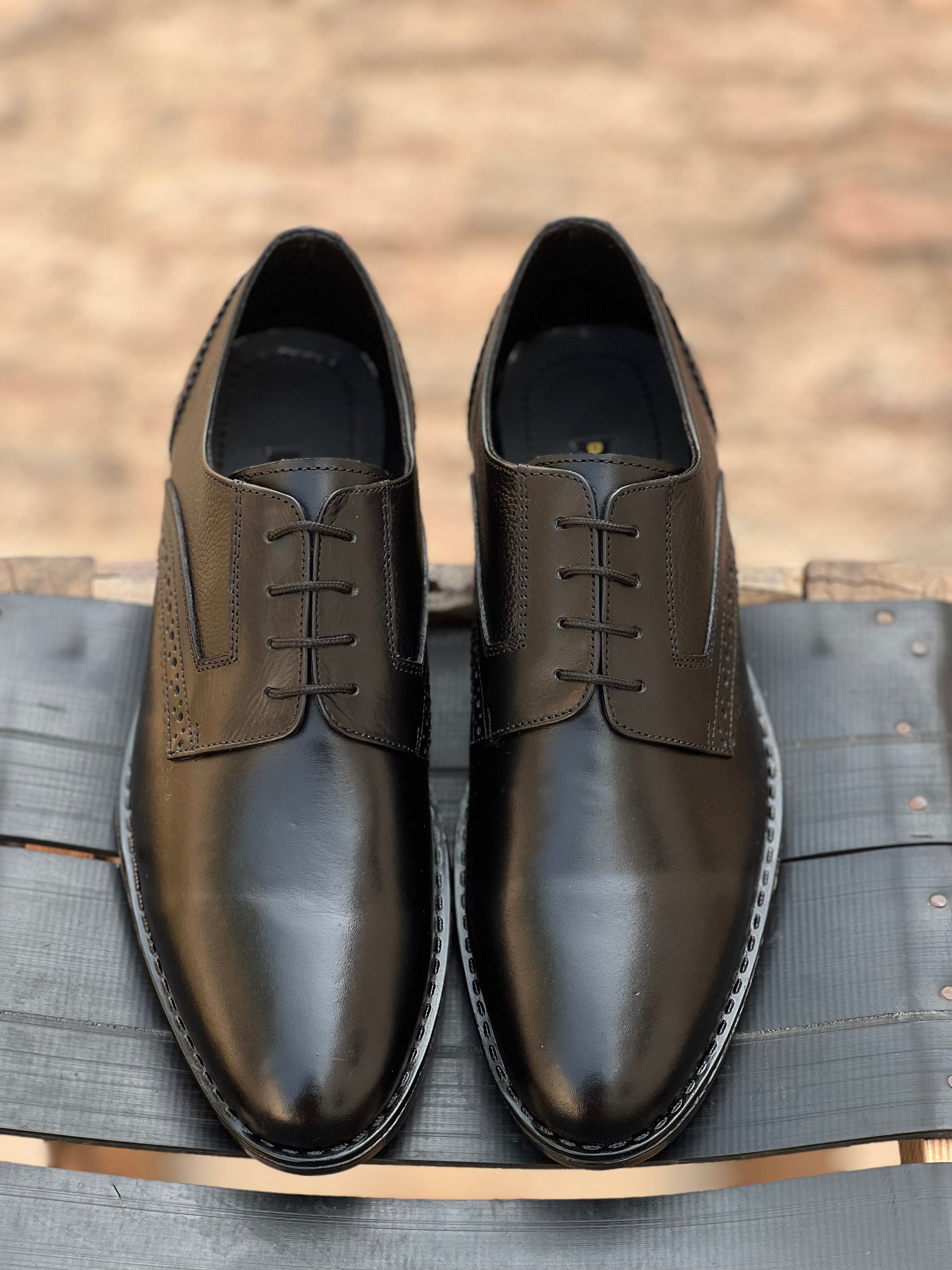 3006-Black Derby Soft Leather