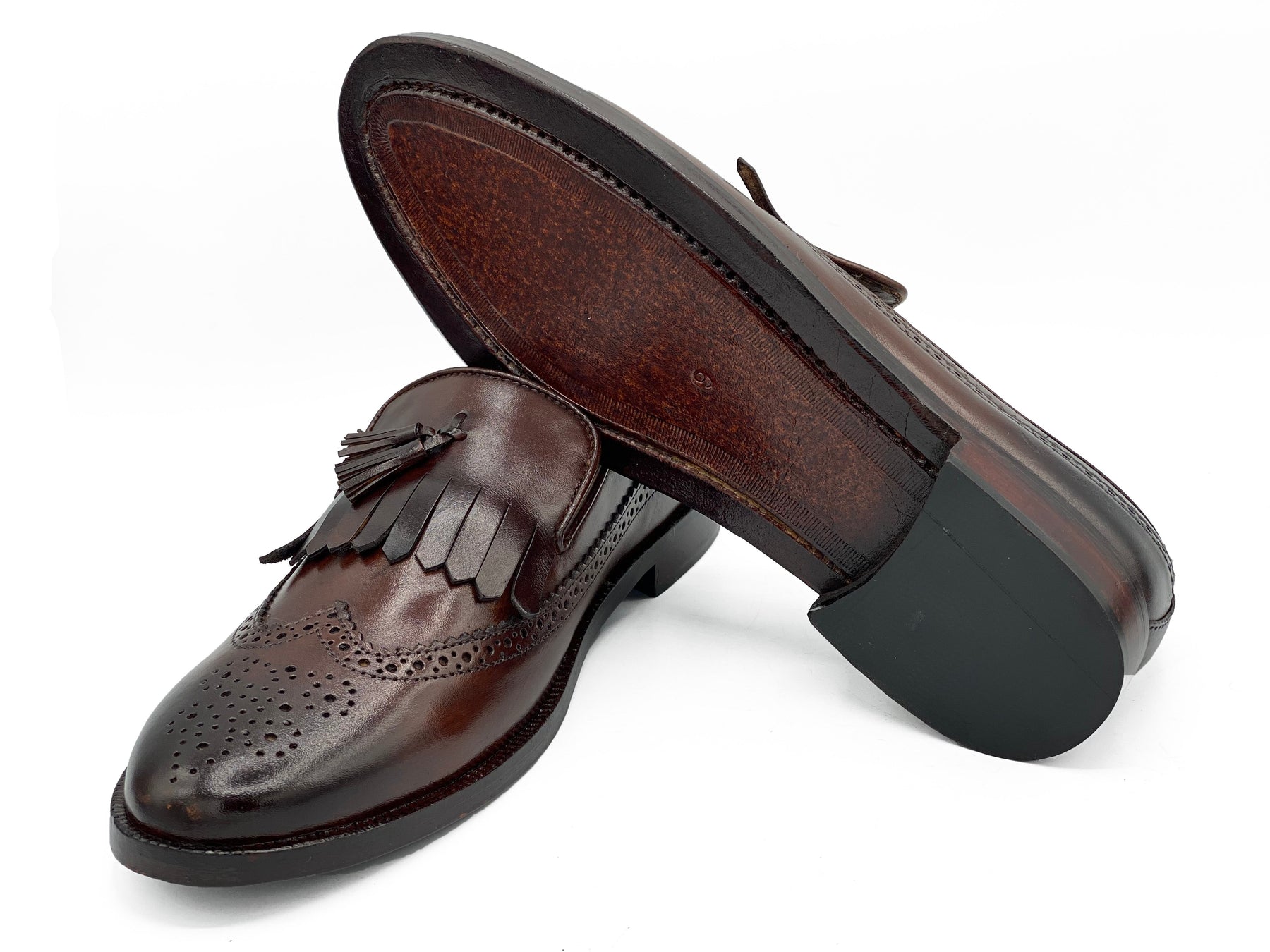 SKU:2038-Brown beard Style Leather sole