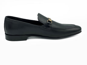 SKU:4001-Black Cow Leather Formal Loafer Style