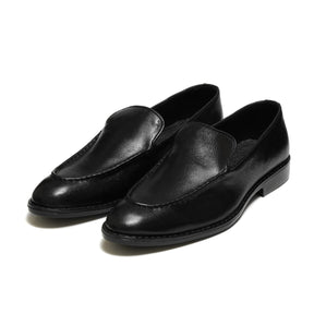 6006-Black Soft Premium Formal leather loafers