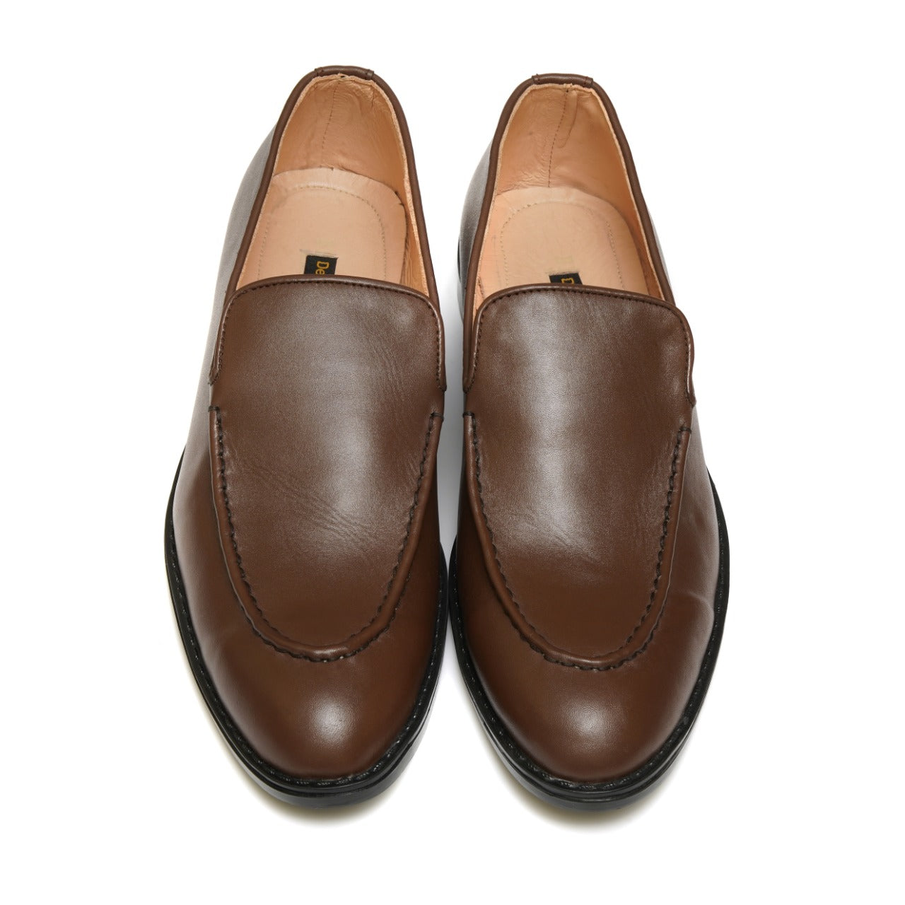 6006-Brown Soft Premium Formal leather loafers