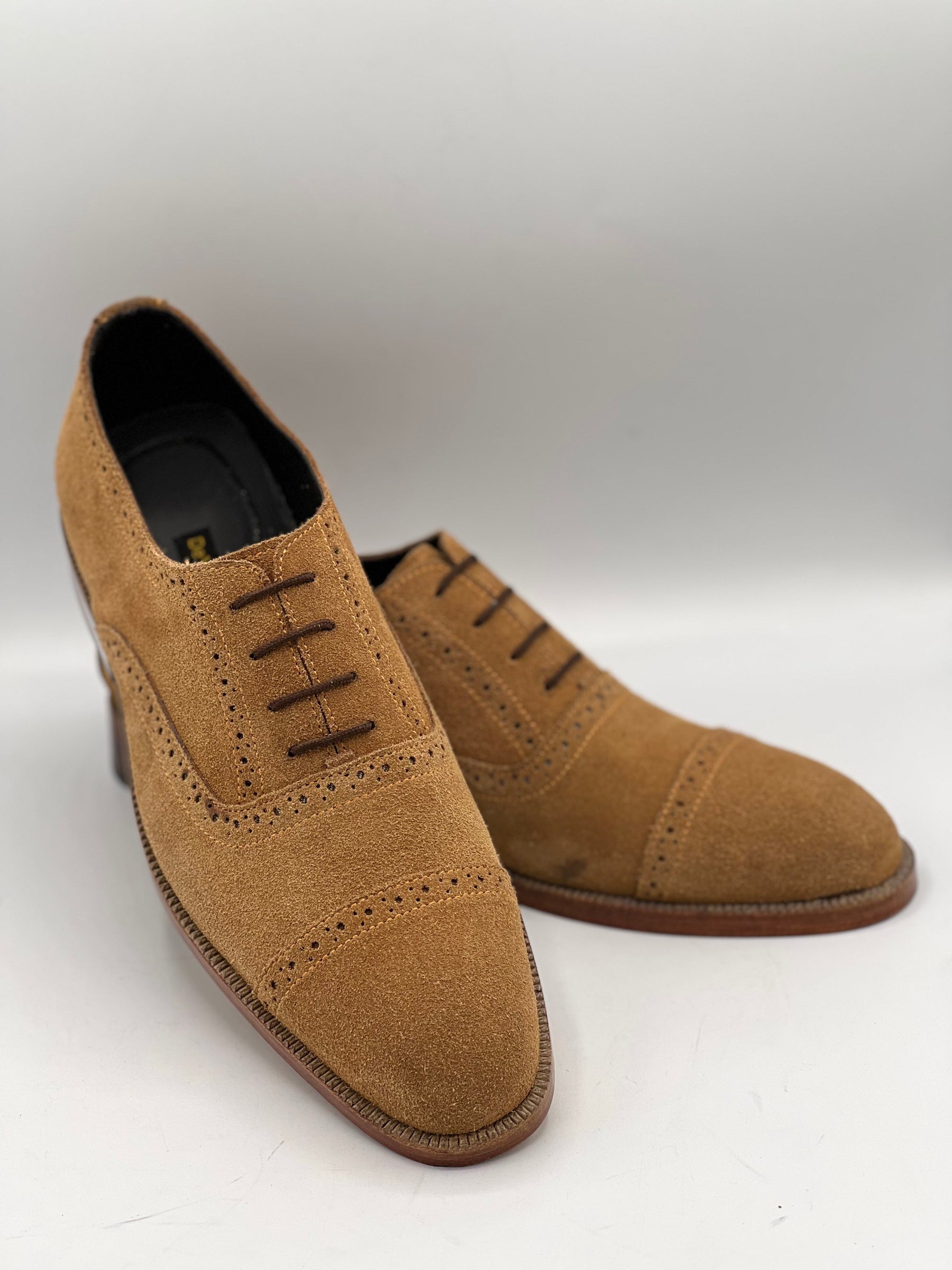 Royal Italian Suede Camel Formal Laced Shoe