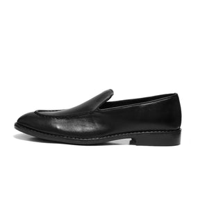 6006-Black Soft Premium Formal leather loafers